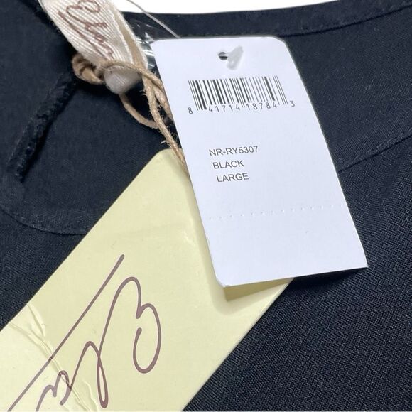 NWT ELAN Asymmetrical Dress Black Size Large - Picture 6 of 10